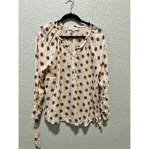 Women's Ann Taylor Loft Button up Scoop Neck Blouse